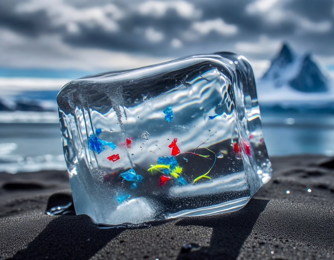 icecube with plastic inside