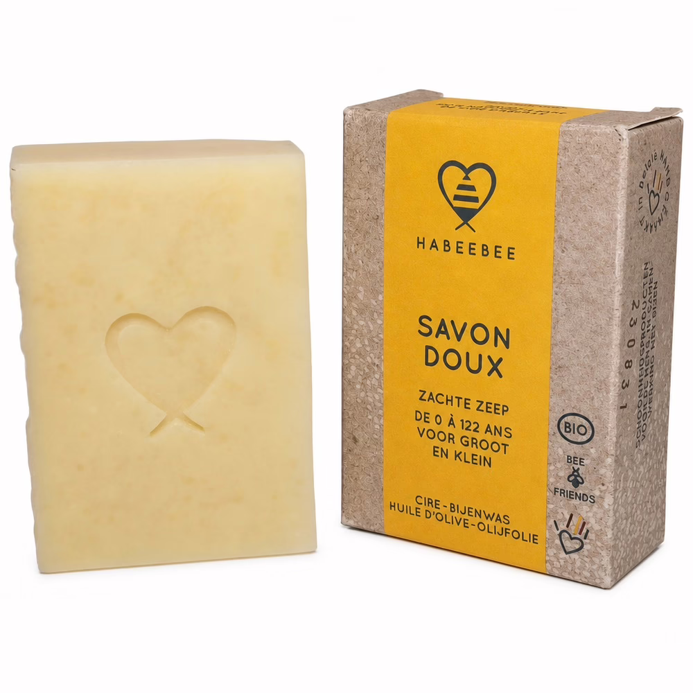 Habeebee-Savon-Doux-–-Ultra-Zachte-Bio-Zeep-met-Extra-Bijenwas-100g-Zeep-en-doosje