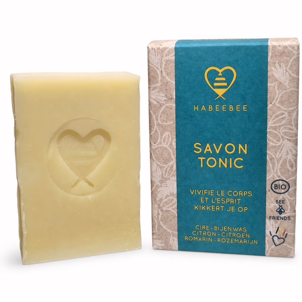 Habeebee-Savon-Tonic-–-Verkwikkende-Bio-Zeep-met-Citroen-Rozemarijn-100g-Zeep-en-doosje