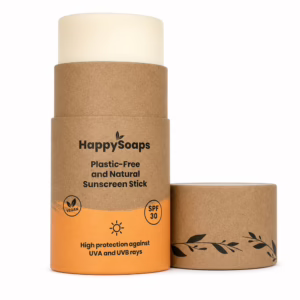 HappySoaps - Natuurlijke Zonnebrandstick – SPF 30 - Zonnebrandstick open