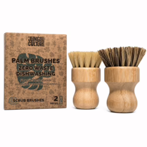 Jungle Culture - 2-delige Krachtige Pan- & Schrobborstels - Borstel en doosje