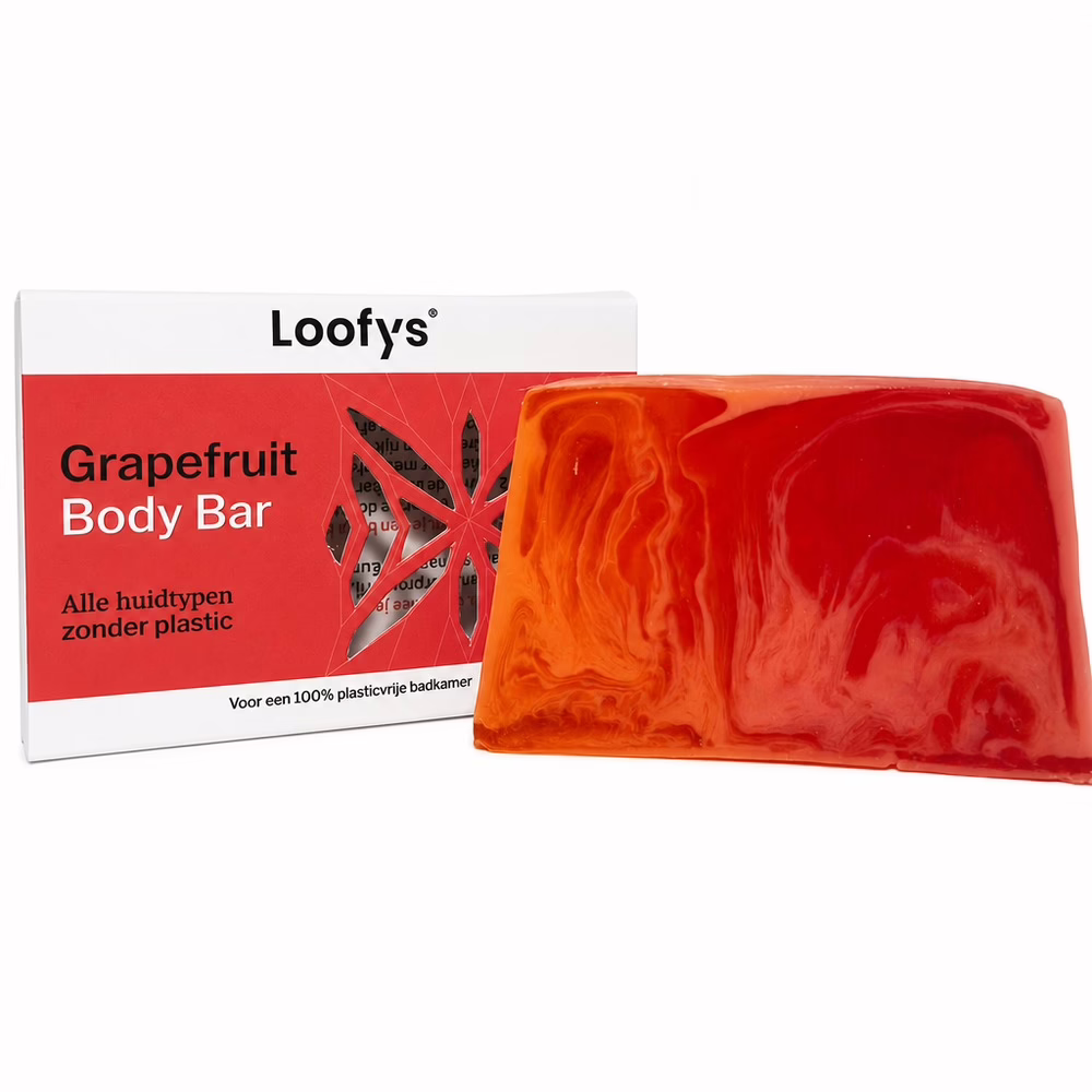 Loofys - Grapefruit Body Bar - Zeep naast doosje