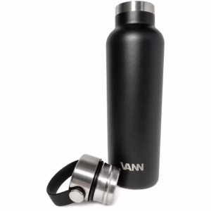 VANN-Bottles-Essential-RVS-Waterfles-Zwart-Plasticvrij-Drinken-600ml-met-dop