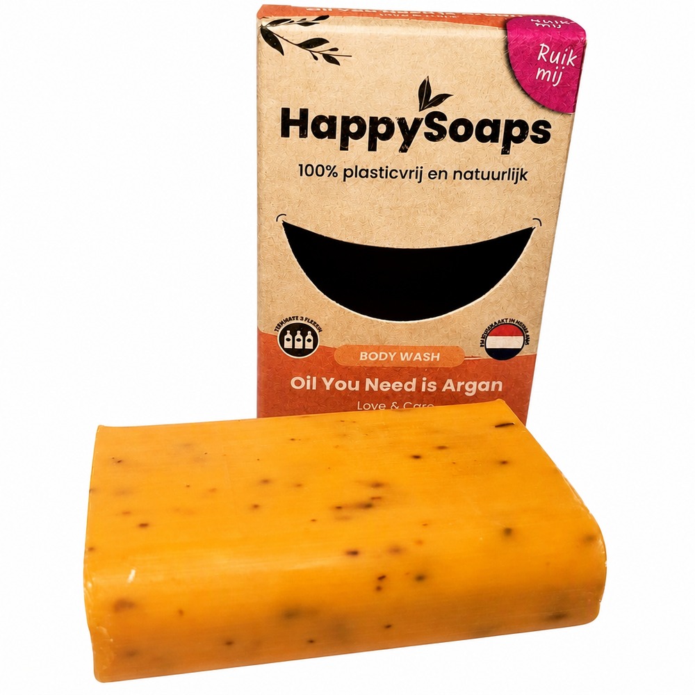 HappySoaps-Natuurlijke-Body-Wash-Bar-–-Arganolie-Rozemarijn-100g-Zeep-en-doosje
