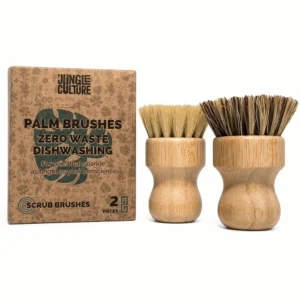 Jungle Culture - 2-delige Krachtige Pan- & Schrobborstels - Borstel en doosje