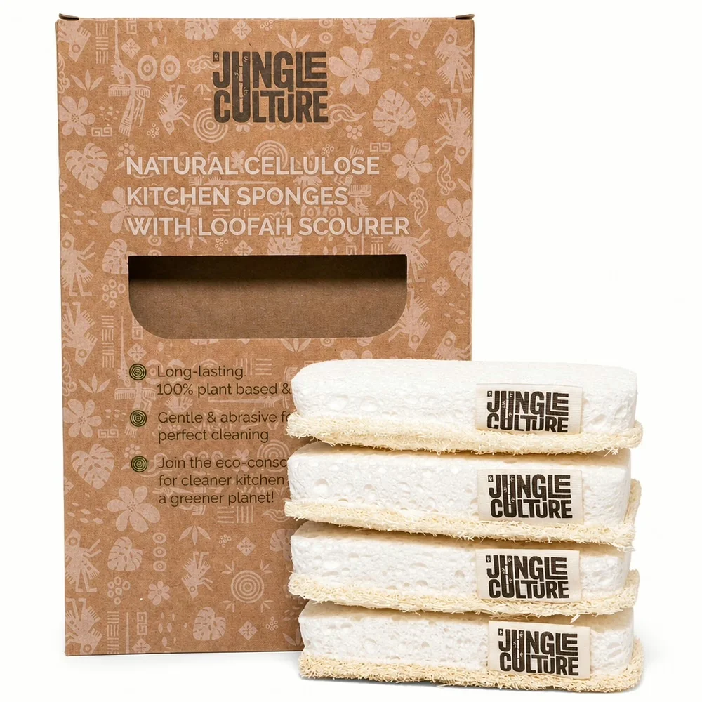 Jungle Culture - Natuurlijke Afwassponzen - Doosje met sponzen